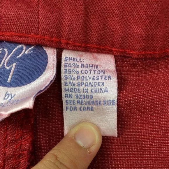 NEW Diane Gilman Jeans Women 22W Red Burgundy - Picture 8 of 10